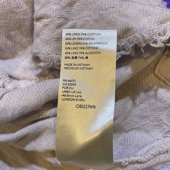 Free People We The Free Venice Linen Blend Button Down Shirt in Sand Size Small - Picture 10 of 10